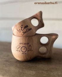 Oranssi Karhu SYNTYM&Auml;TAULU -kuksa